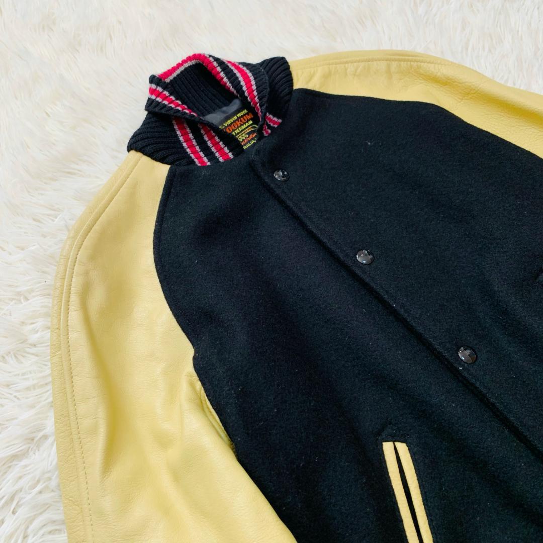 USA製 SKOOKUM アワードジャケット 袖レザー スタジャン 36