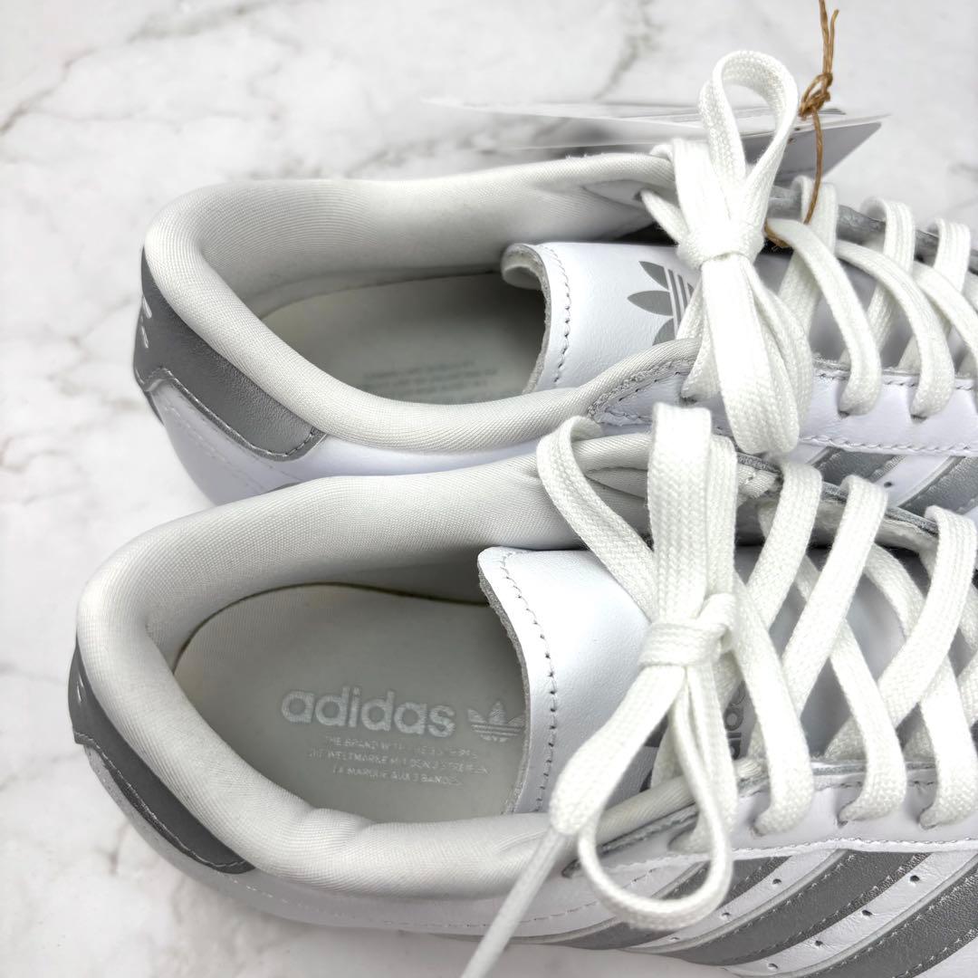 【新品】adidas テコンドー シューレース スニーカー 23 レザー 白