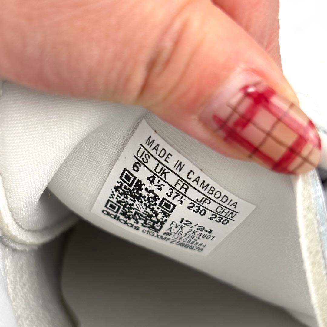 【新品】adidas テコンドー シューレース スニーカー 23 レザー 白