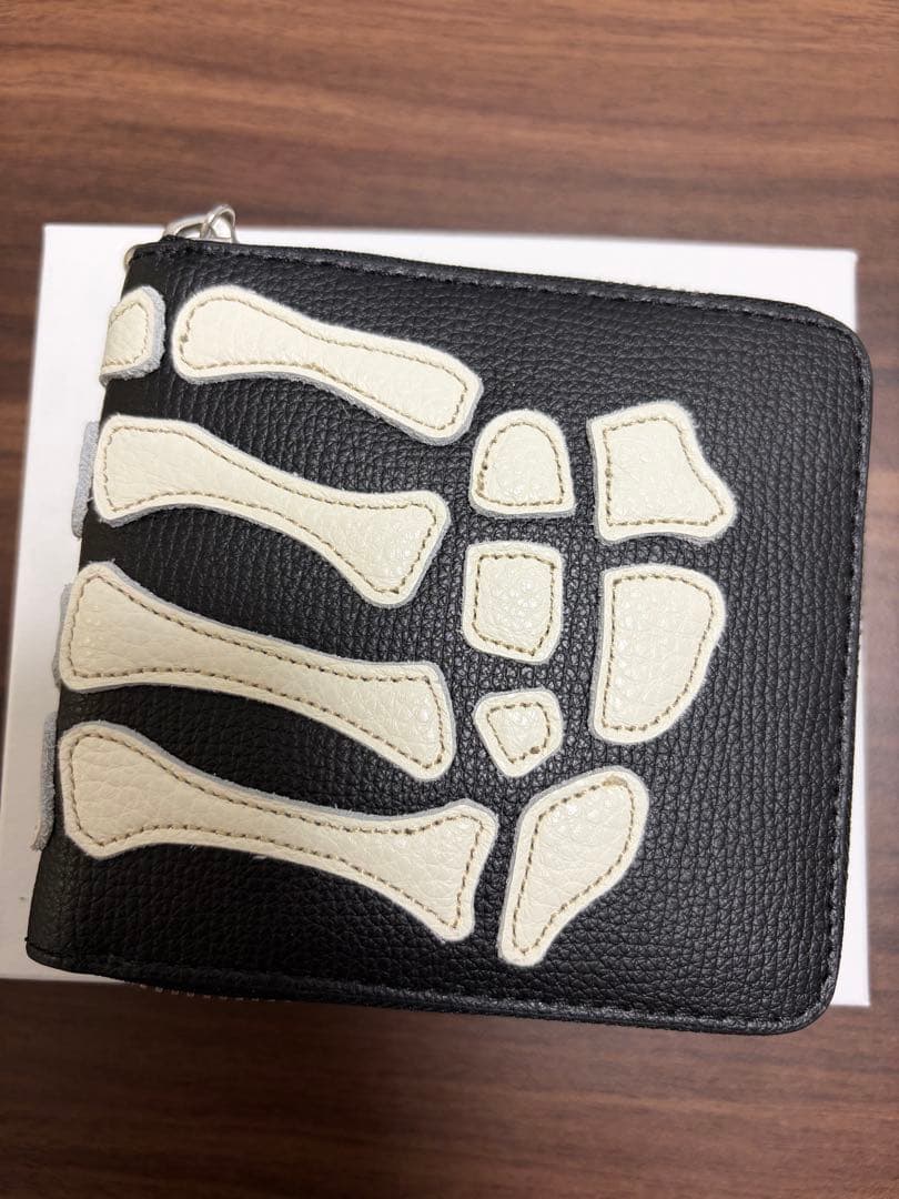 KAPITAL BONE WALLET M 黒 こつこつ