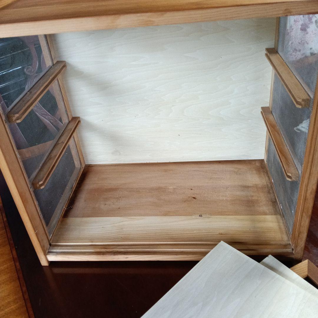 木製　水屋箪笥　蝿帳　 約44cm✖46,5cm