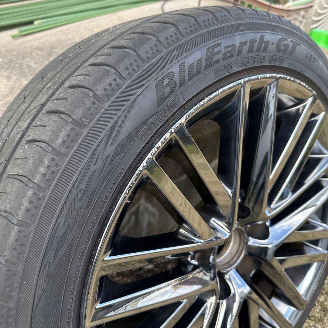 210クラウンアスリート　純正スパッタリングホイール