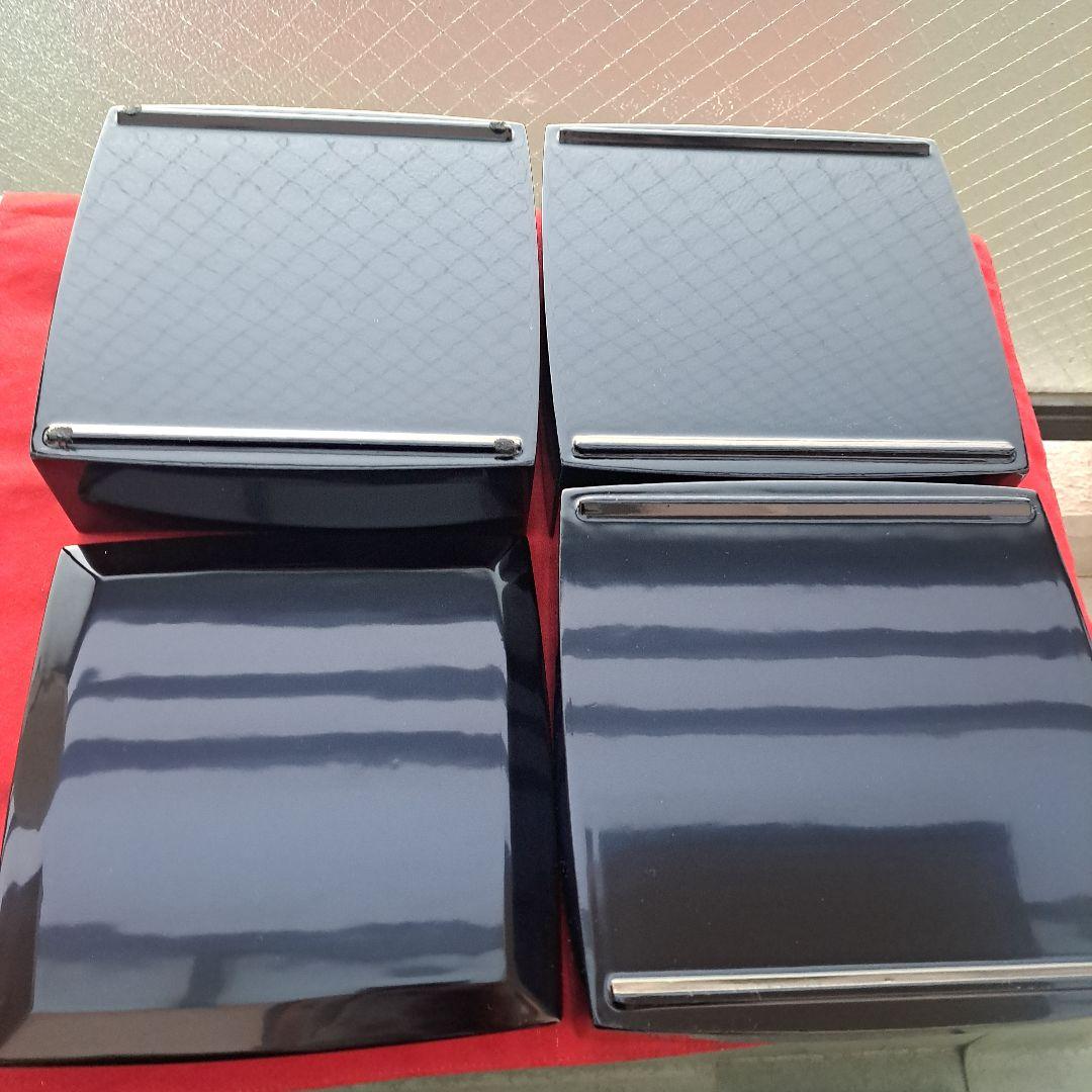 【会津漆器　6.5寸\"3段重箱】天然木製　ダイヤ型　胴張　長期保管品