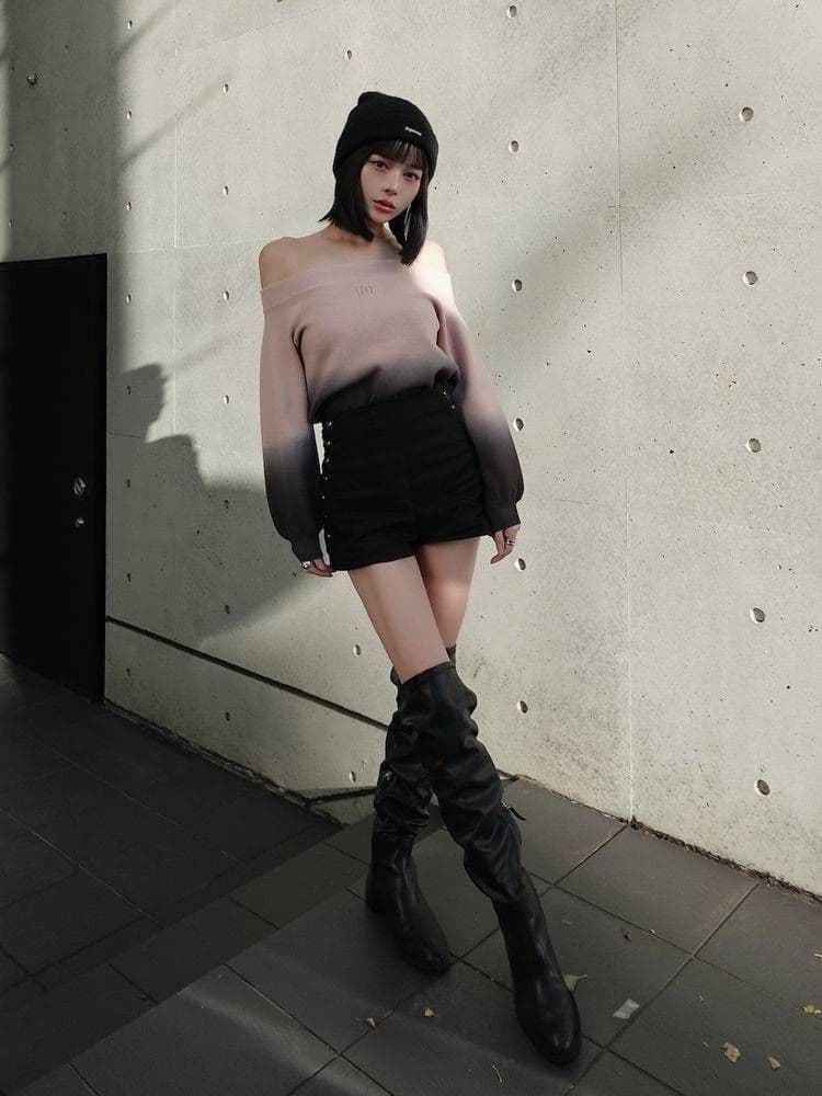 ダーリッチ ハイウエストレースアップショートパンツ 試着のみ