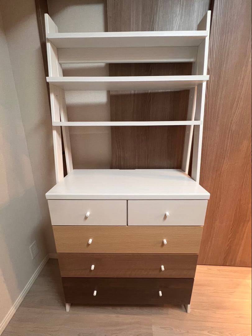 とももん様　【送料込】 木製キャビネット ホワイト・ブラウン 収納