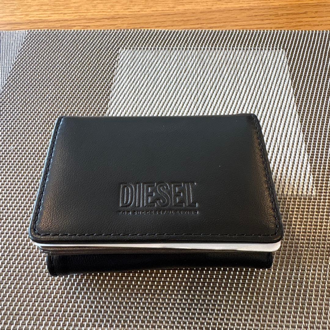 ディーゼル 三つ折り財布 ミニ財布 ショートウォレット　ブラック