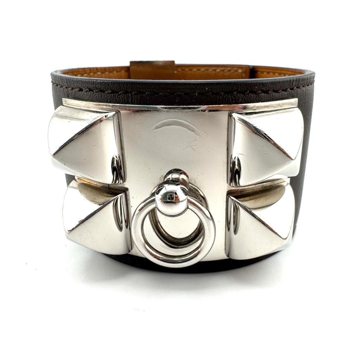 エルメス HERMES コリエドシアン バングル ブレスレット ブラウン