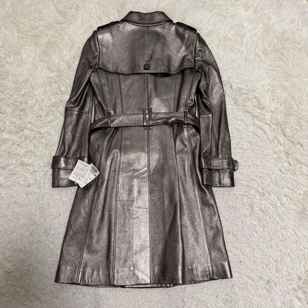 未使用タグ付き　バーバリーロンドン　ラムレザー トレンチコート　ノバチェック