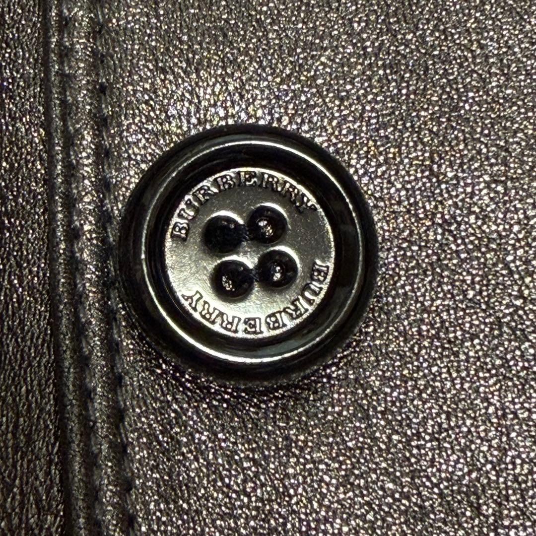 未使用タグ付き　バーバリーロンドン　ラムレザー トレンチコート　ノバチェック