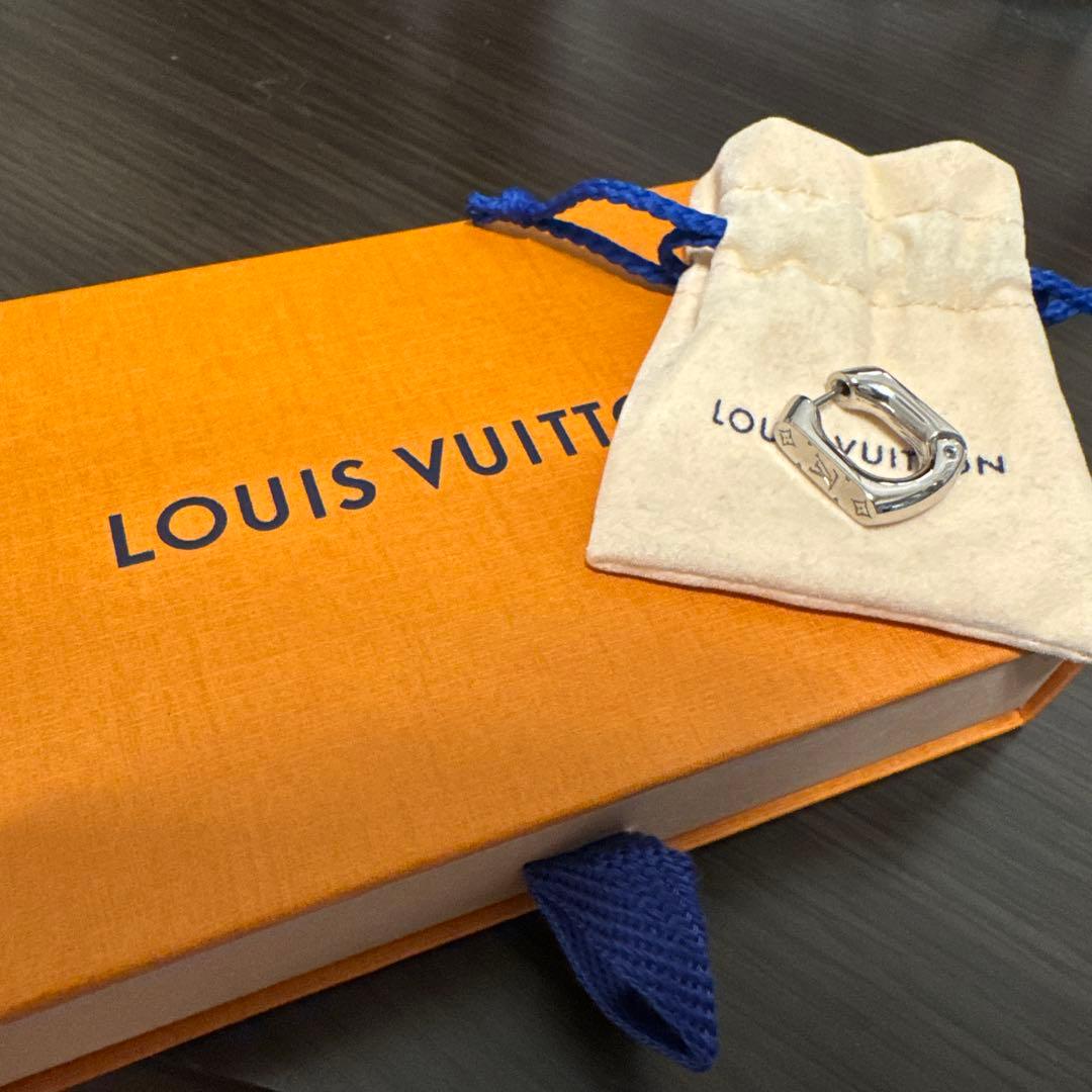 LOUIS VUITTON フープピアス モノグラムチェーン(片耳用)