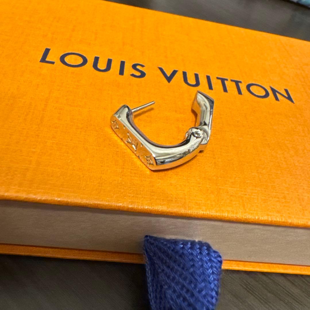 LOUIS VUITTON フープピアス モノグラムチェーン(片耳用)