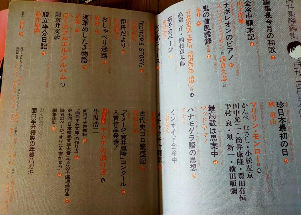 雑誌「面白半分」14冊 筒井康隆編集 タモリ連載 77年7月号～78年8月号