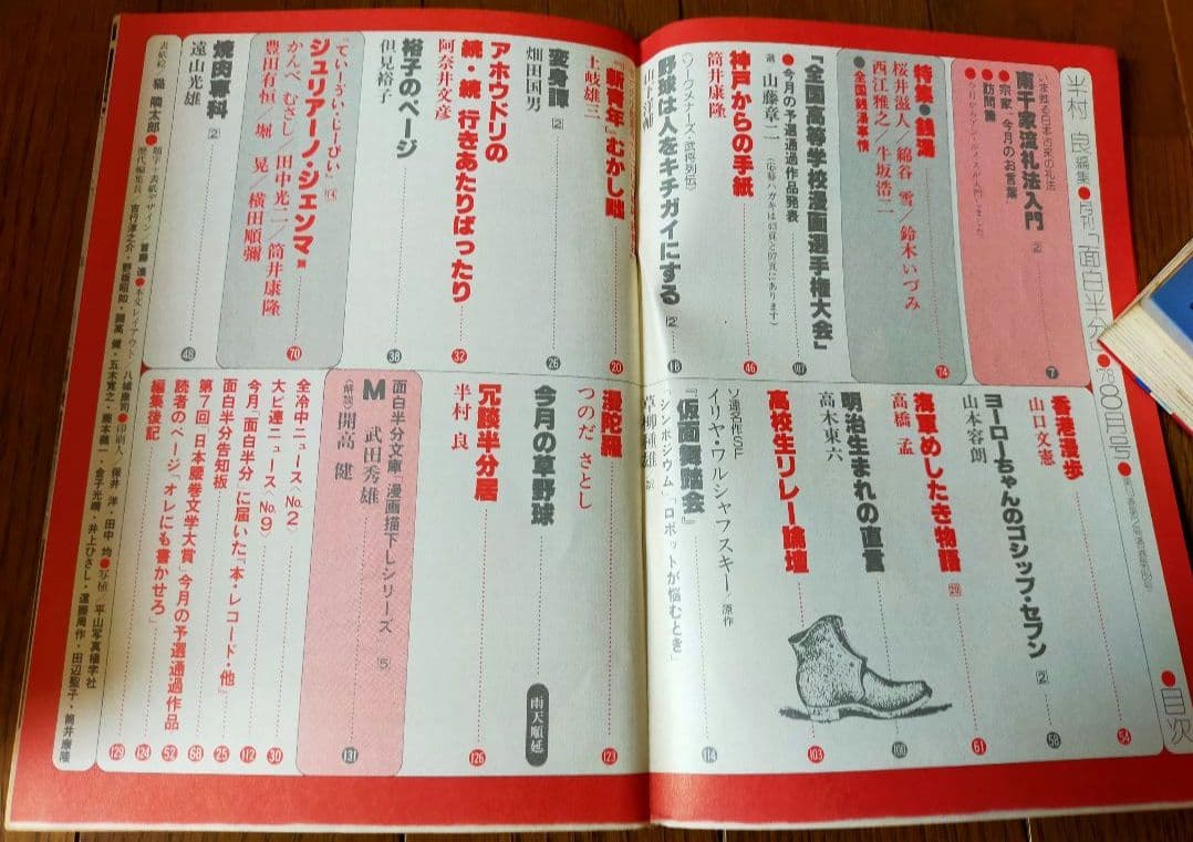 雑誌「面白半分」14冊 筒井康隆編集 タモリ連載 77年7月号～78年8月号