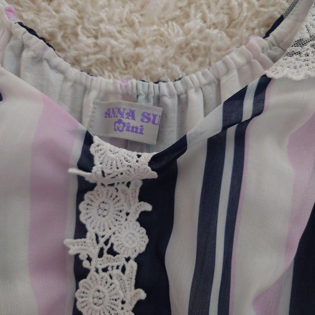 ANNASUI mini★シフォンワンピース130★フォーマルシューズセット