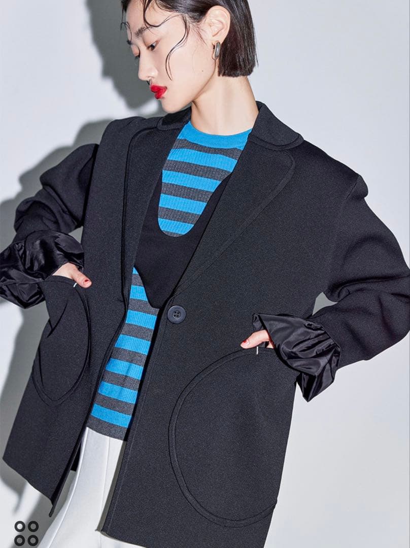 OMMO RANDOM CIRCLE DOCKING KNIT JK アウター