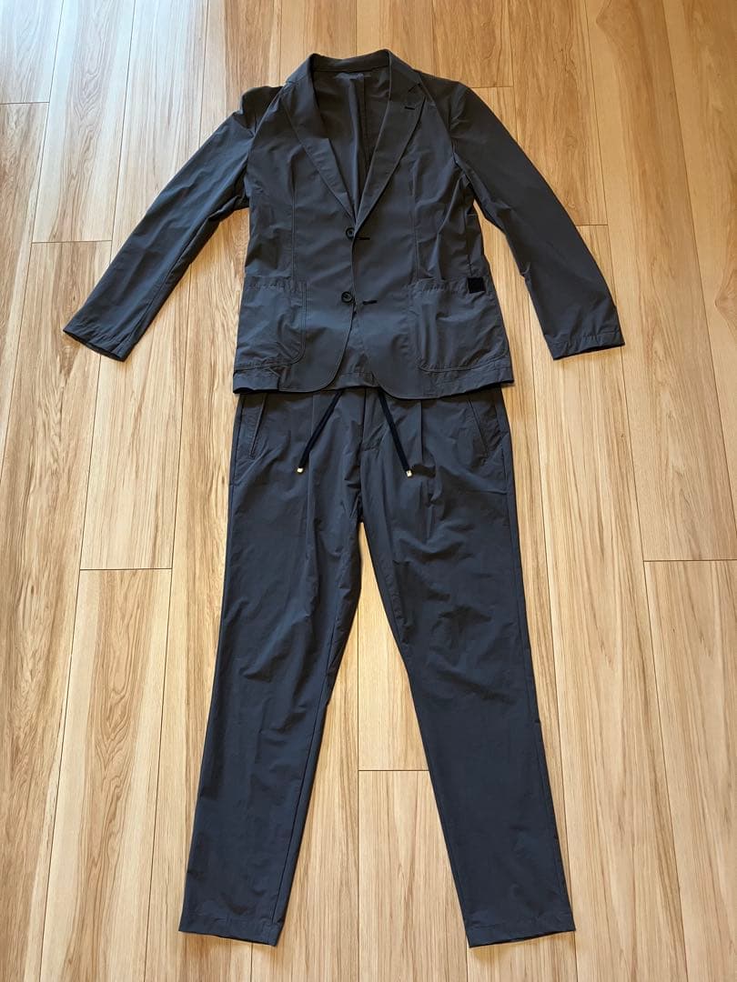 AOURE チャコールグレー スーツセットアップSサイズ