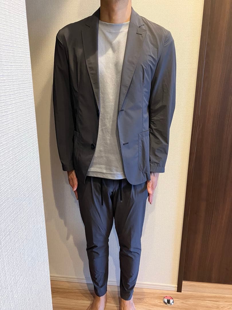 AOURE チャコールグレー スーツセットアップSサイズ