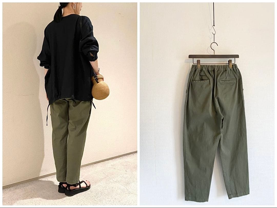 2024年購入 かぐれ コットンストレッチイージーパンツ 日本製 ウエストゴム