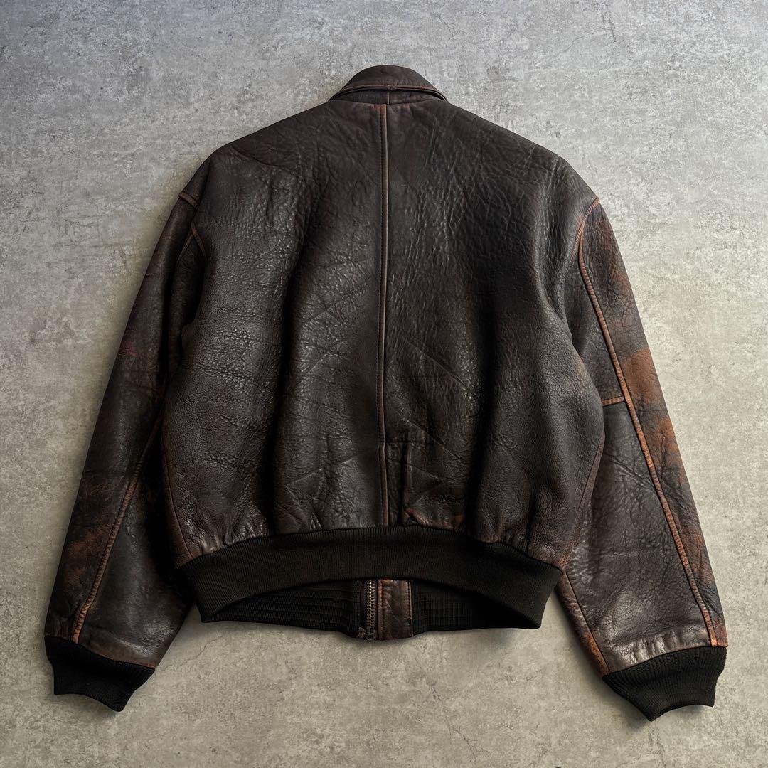 AVIREX アヴィレックス【S】A-2 フライトジャケット 本革 ブラウン