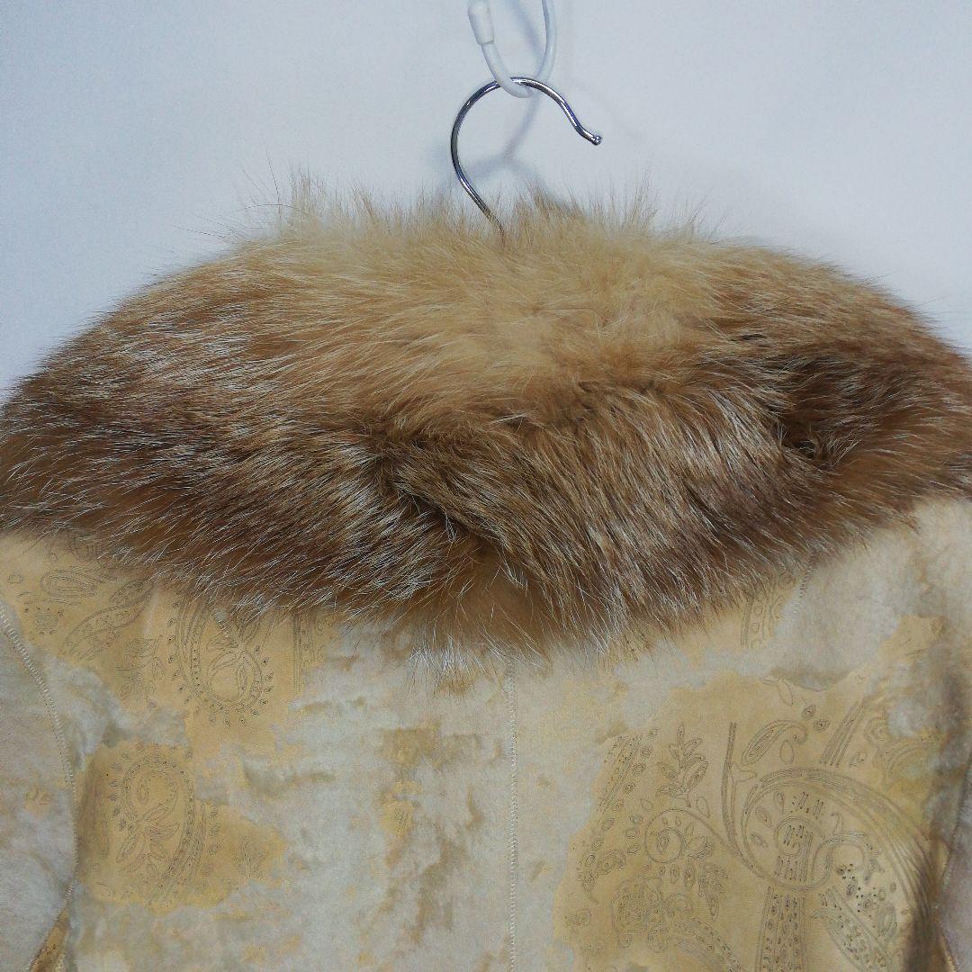 HARMANLI レザーコート ロングコート ロング丈 ペイズリー ファー 本革