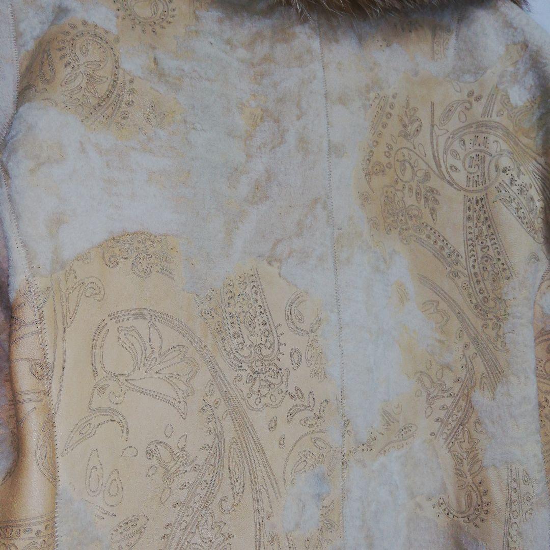 HARMANLI レザーコート ロングコート ロング丈 ペイズリー ファー 本革