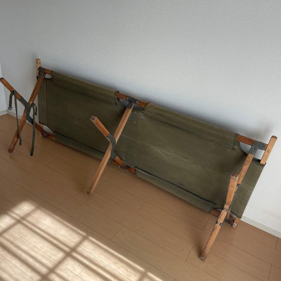 40's アメリカ軍　木製　コット　ベッド　実物　ヴィンテージ