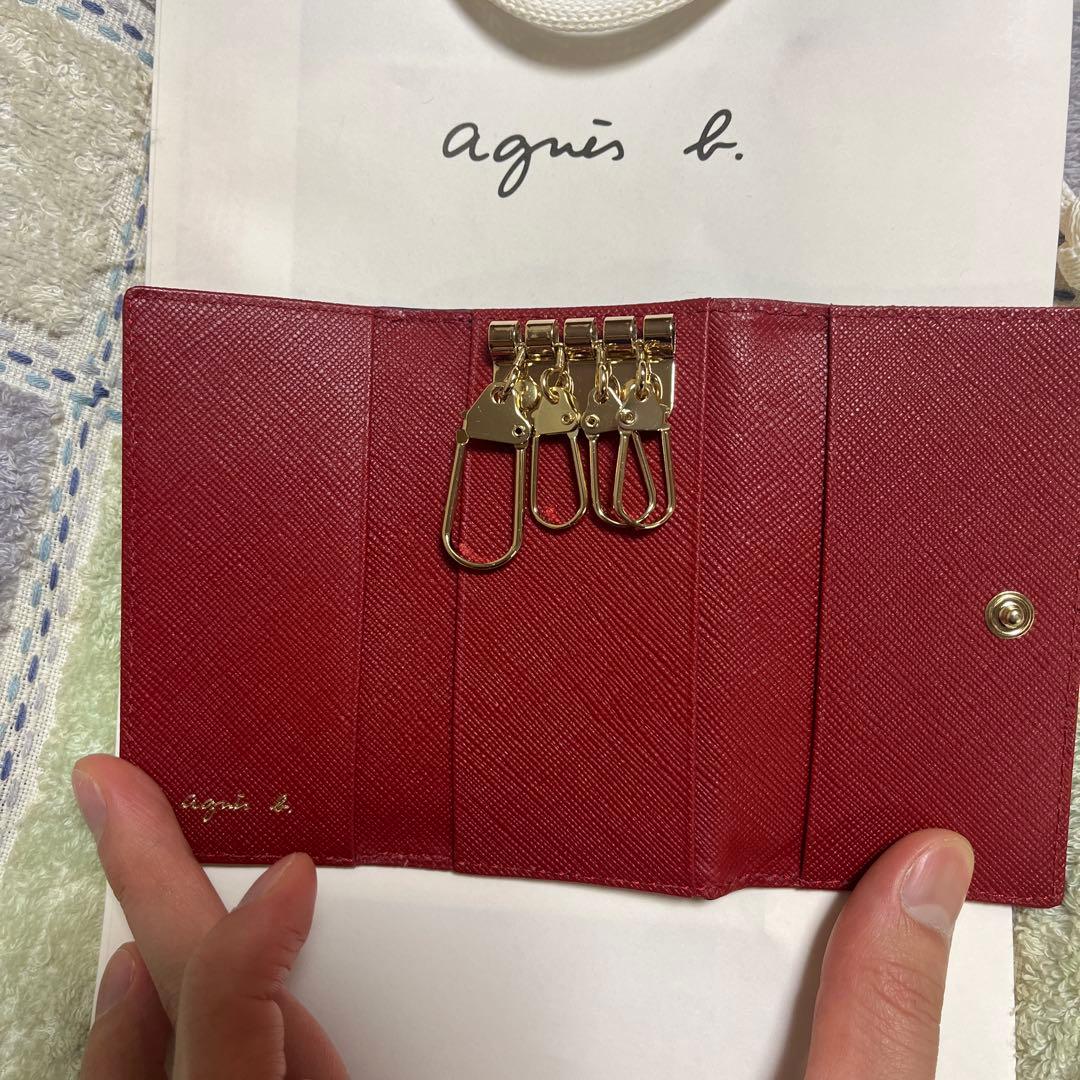 アニエスベー キーケース ネイビー EW13B-06 agnesb