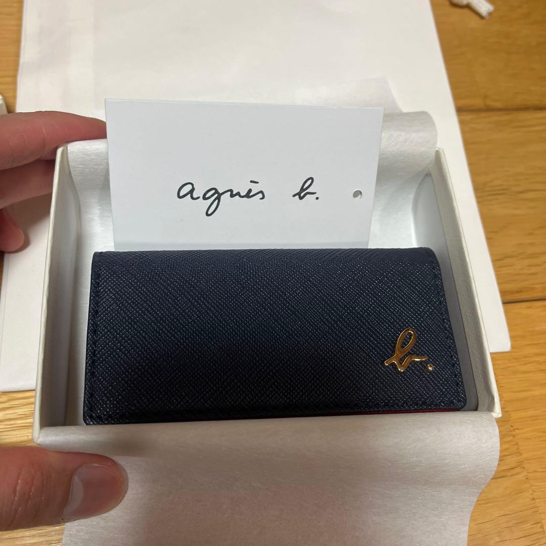 アニエスベー キーケース ネイビー EW13B-06 agnesb