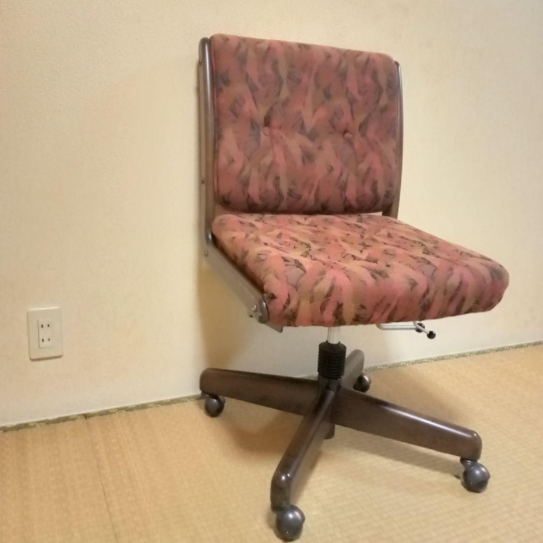 【カリモク家具】レトロ デスクチェア 回転 昇降式 オフィスチェア 学習椅子