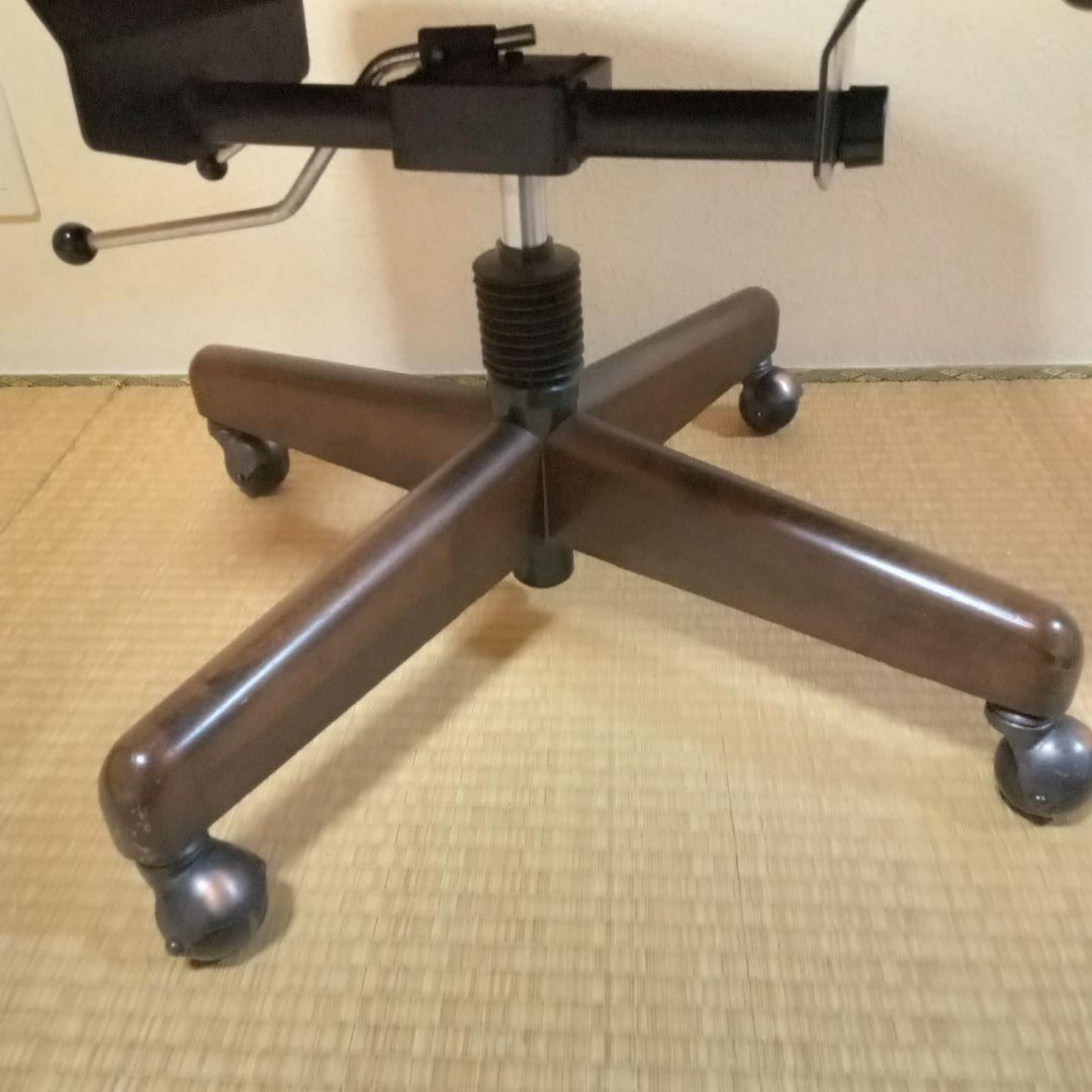 【カリモク家具】レトロ デスクチェア 回転 昇降式 オフィスチェア 学習椅子