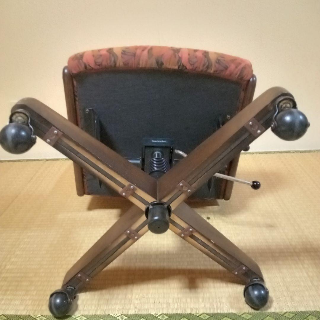 【カリモク家具】レトロ デスクチェア 回転 昇降式 オフィスチェア 学習椅子