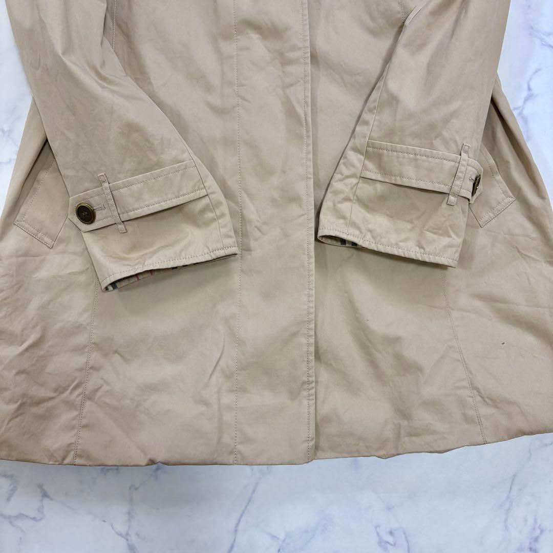 美品 バーバリー ロンドン ステンカラーコート ノバチェックライナー付 L相当