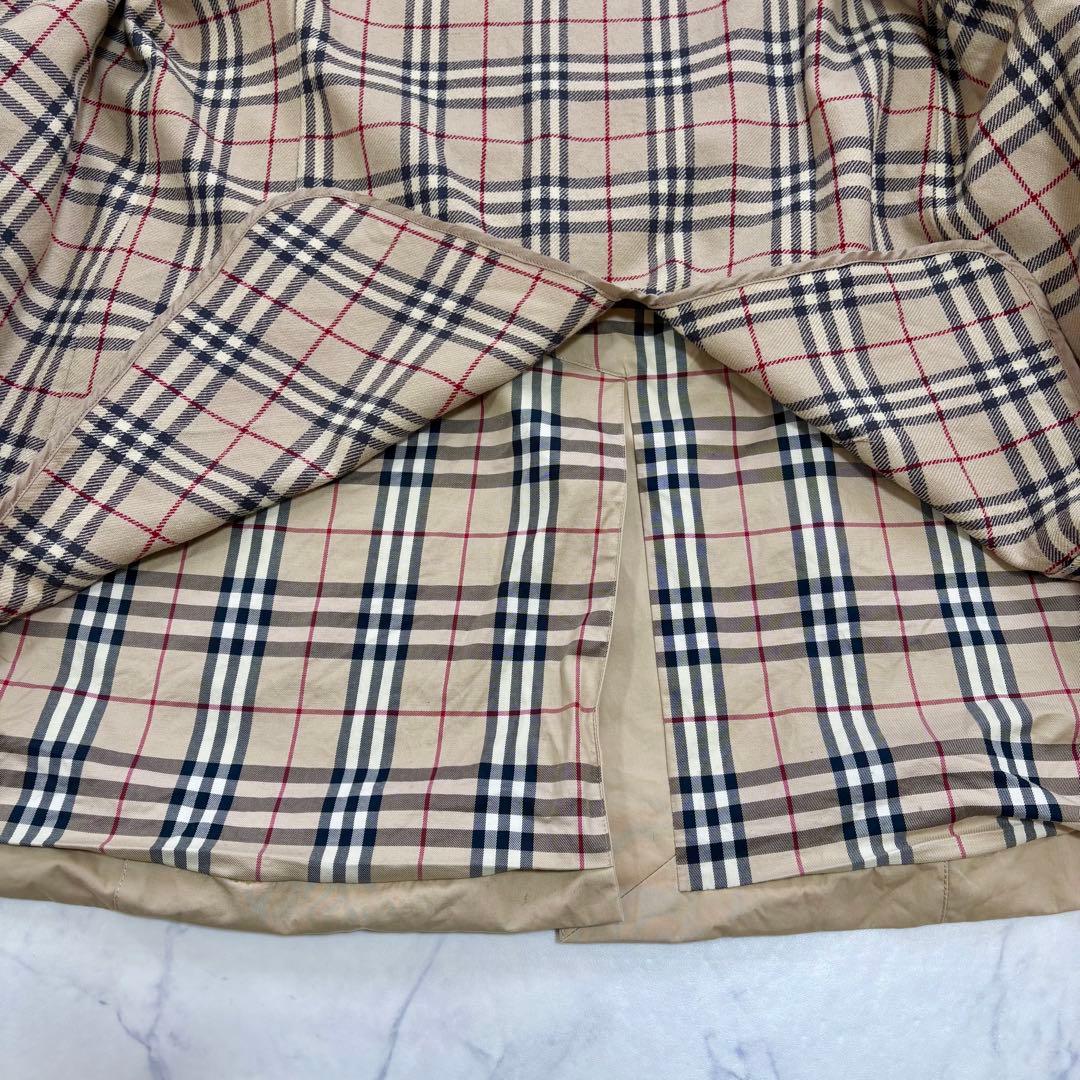 美品 バーバリー ロンドン ステンカラーコート ノバチェックライナー付 L相当