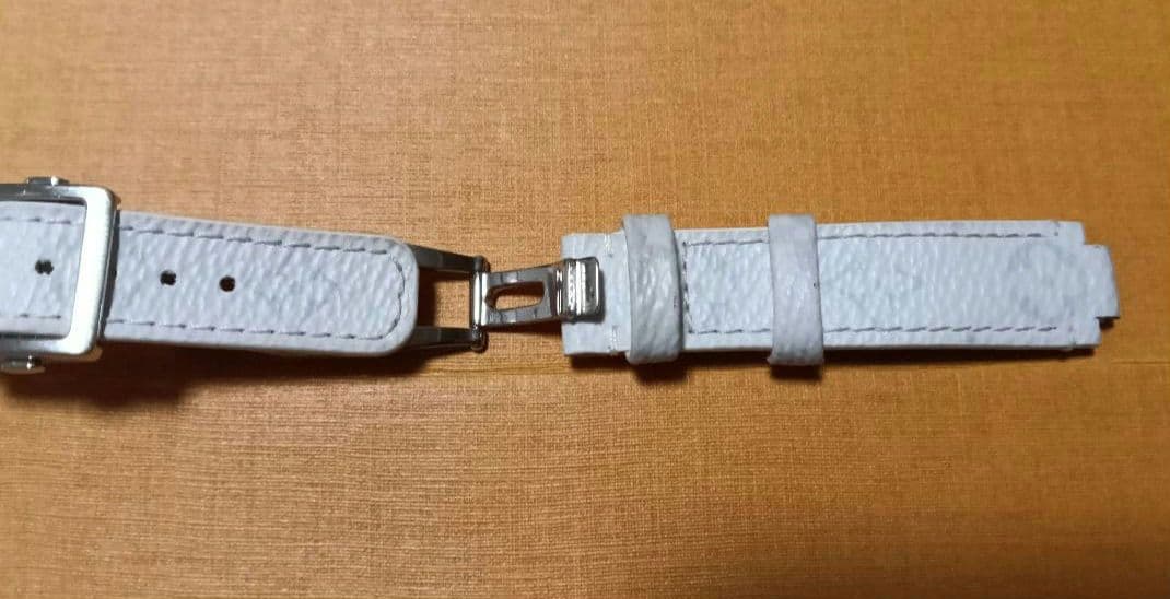 タンブール用 モノグラム・ホワイト キャンバス ストラップ S+純正Dバックル