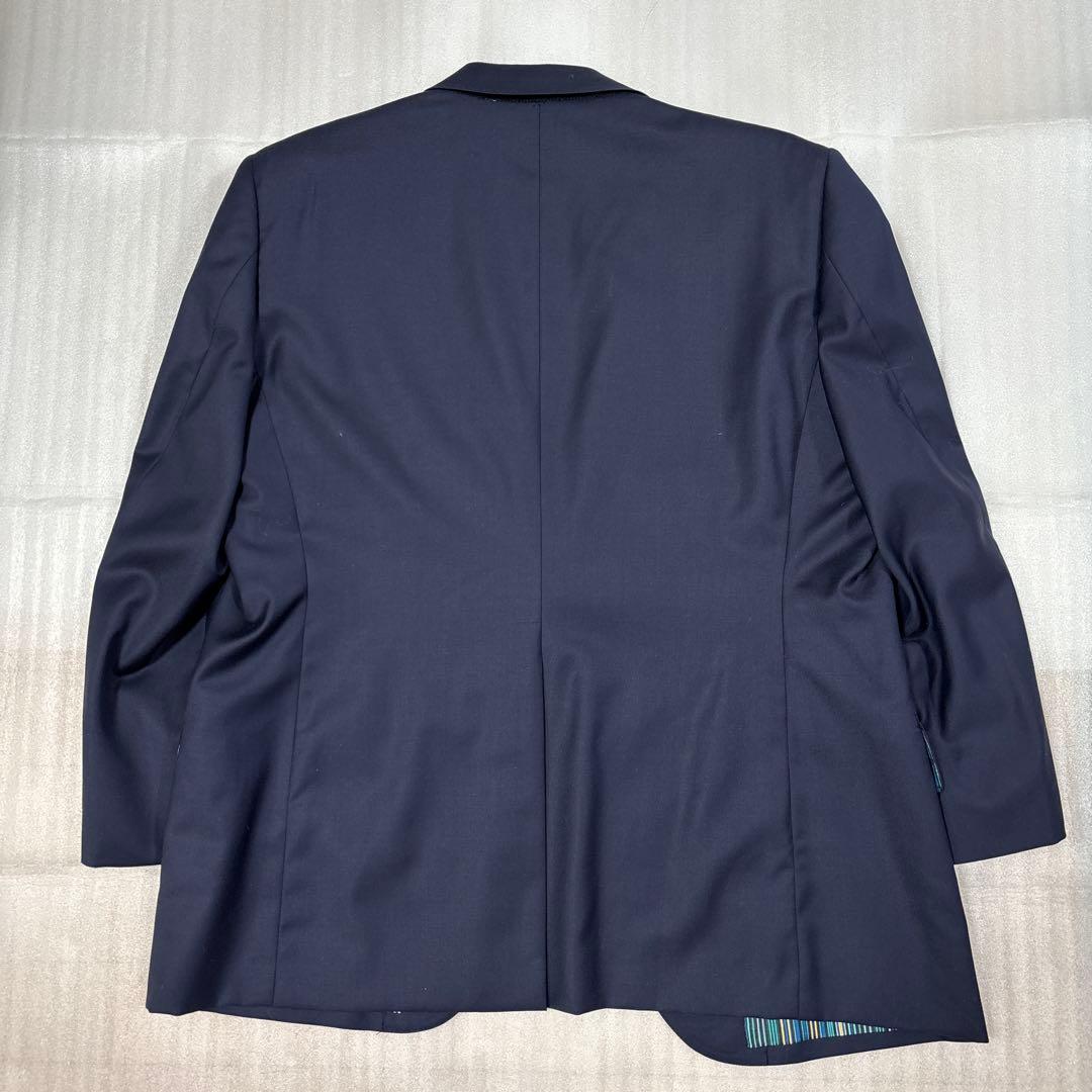 美品✨秋冬大きいサイズ 約BE5 最高級ゼニア生地 百貨店オーダー ネイビー無地