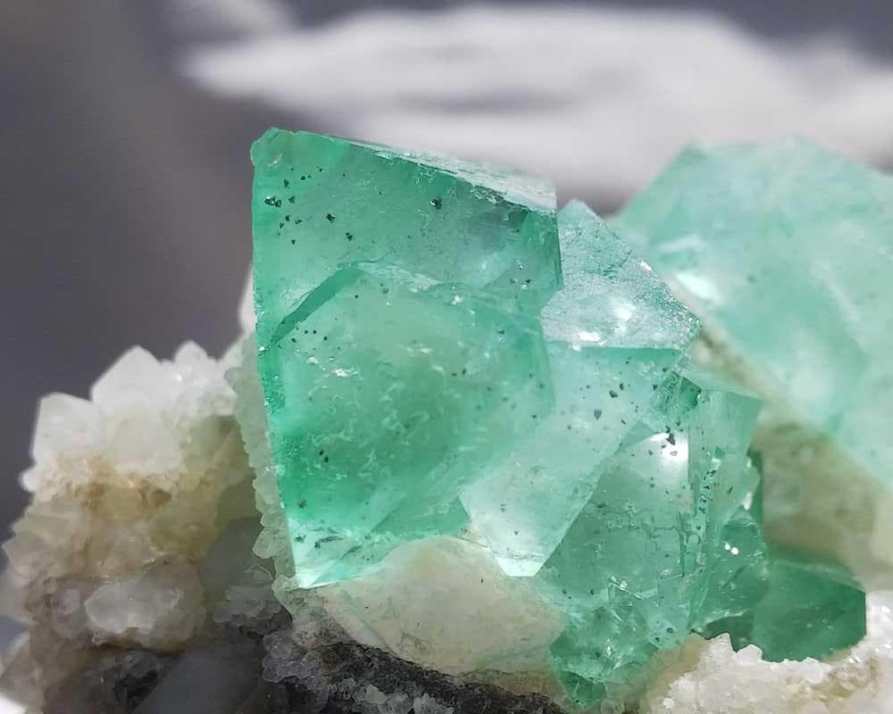 453 フローライト ＆ クォーツ パイライト 蛍石