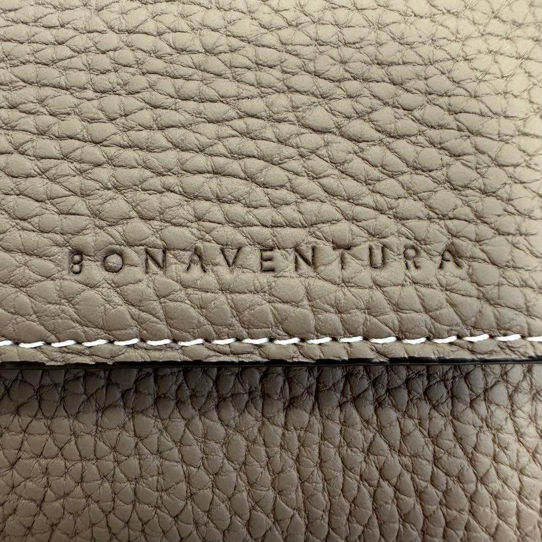 未使用級✨現行 BONAVENTURA フラップ スモールウォレット グレージュ