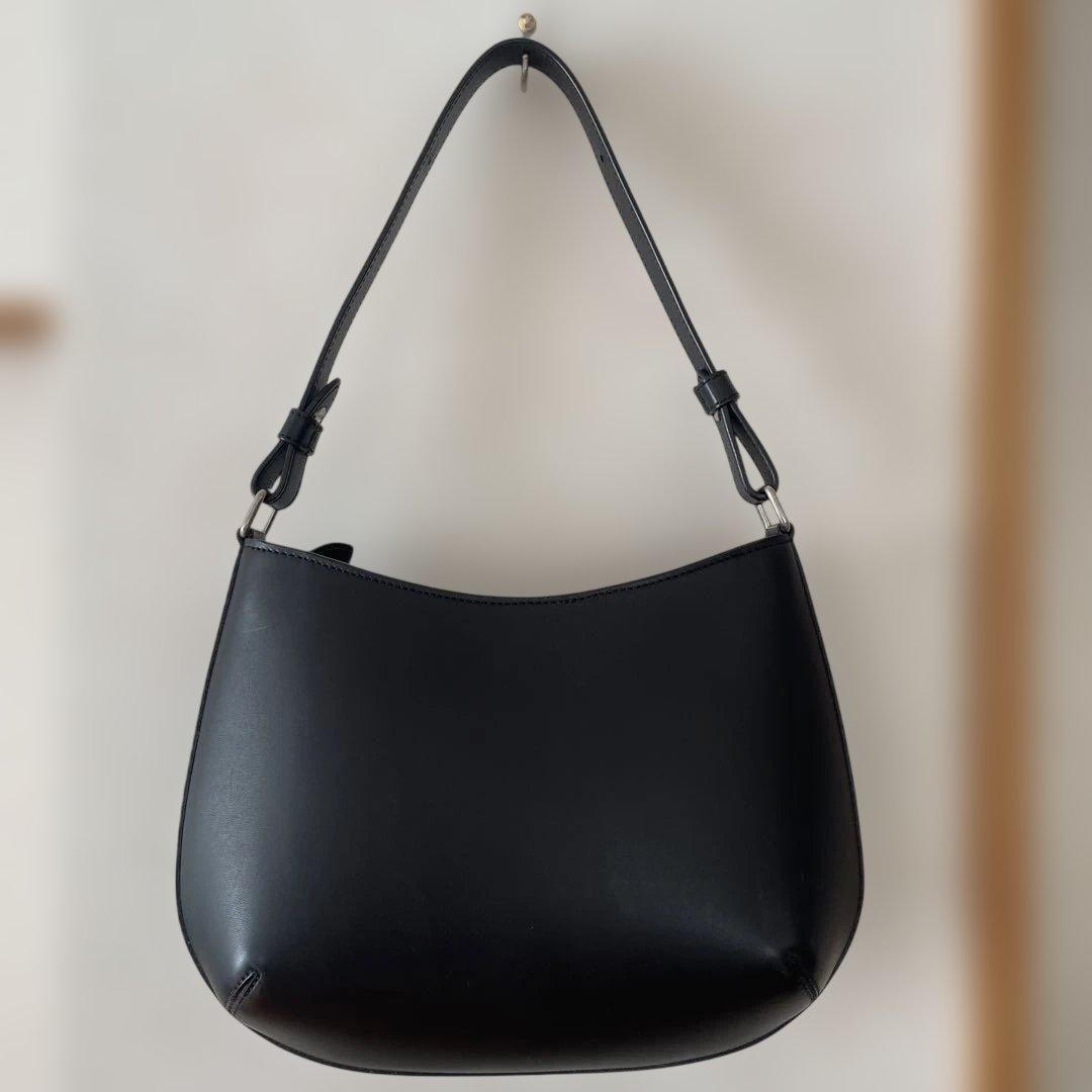 黒 レザー ソメス　ショルダーバッグ