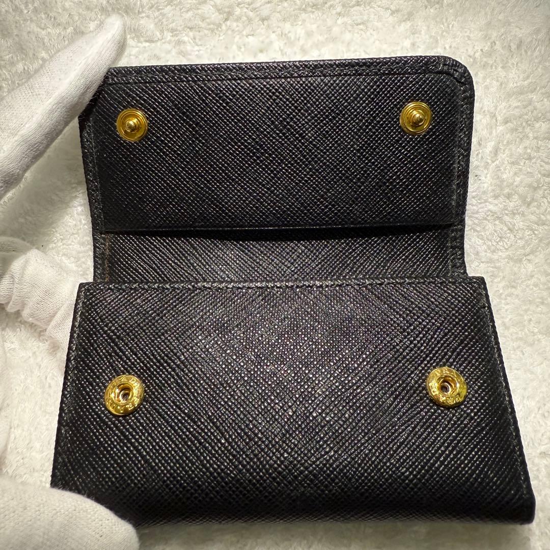 極美品＊ PRADA プラダサ フィアーノレザーキーケース