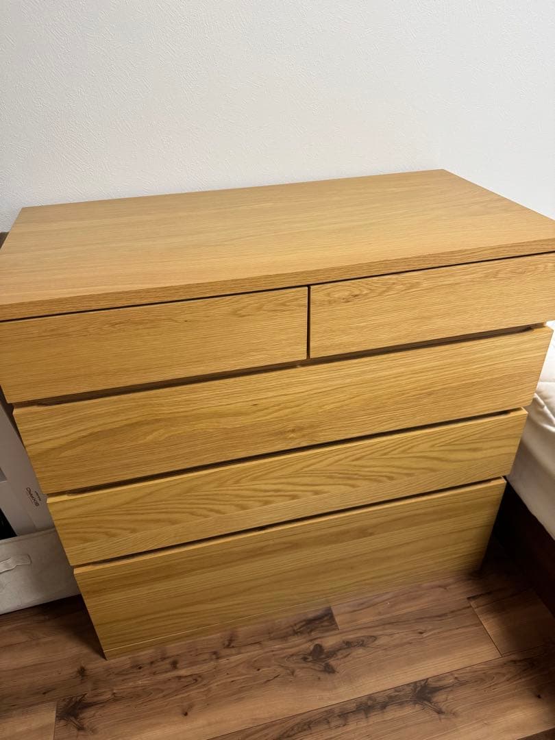 6月末まで値下げ！【無印良品】木製チェスト4段 オーク材