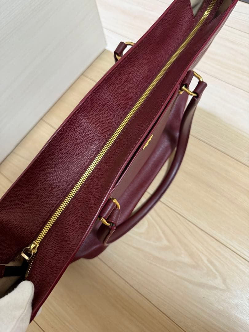 【美品】TUMI エブリデイトート　トートバッグ　ワインレッド