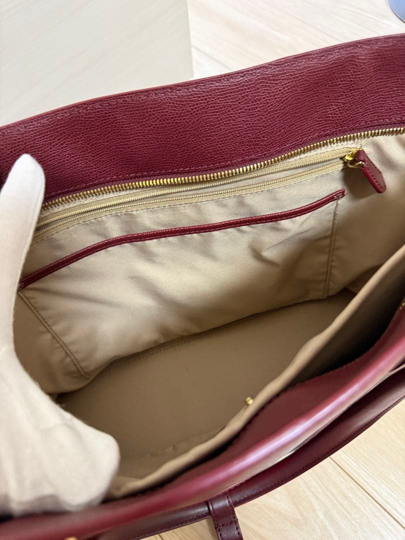 【美品】TUMI エブリデイトート　トートバッグ　ワインレッド