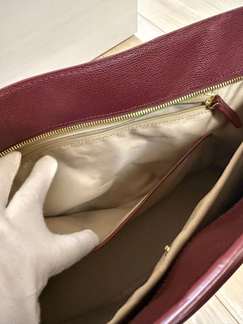 【美品】TUMI エブリデイトート　トートバッグ　ワインレッド