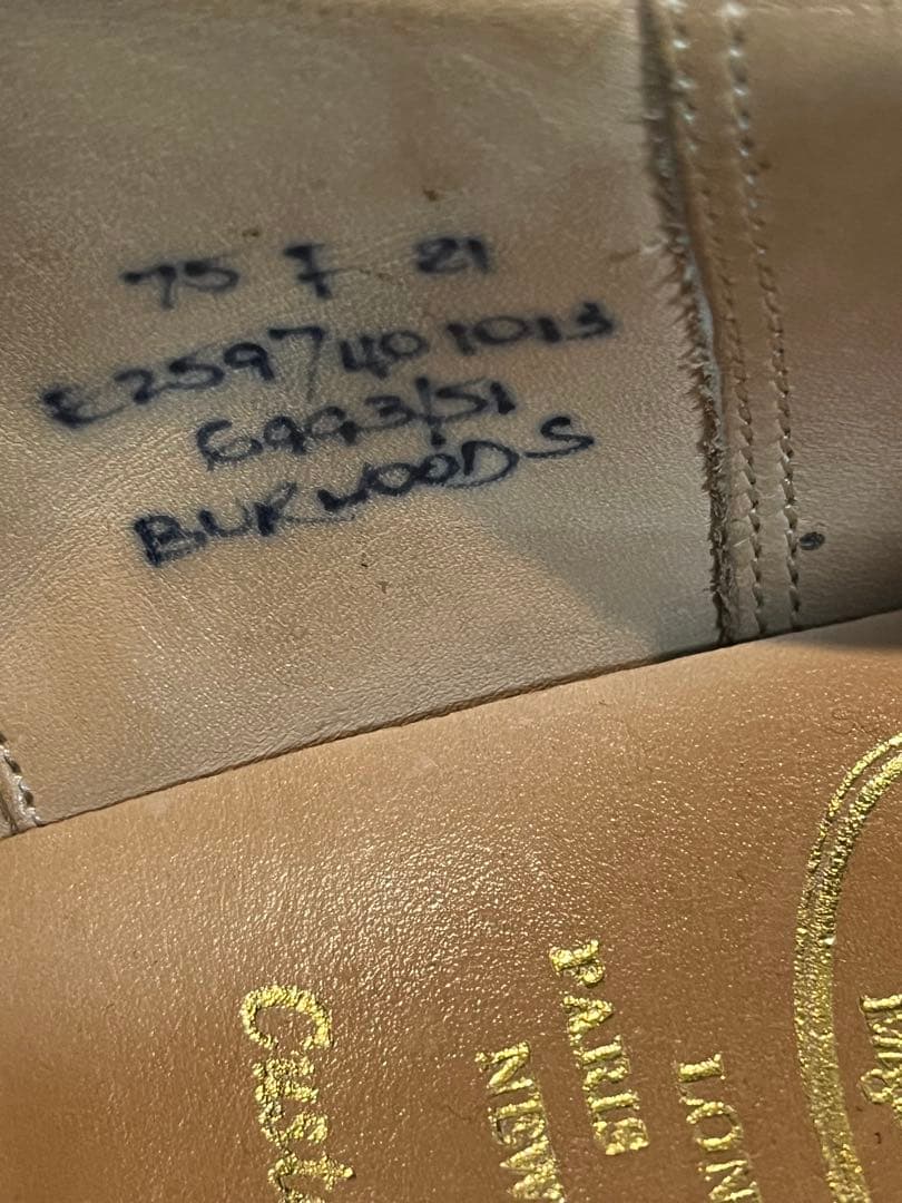 値下げ　チャーチ　メンズBURWOOD スタッズ付き ブラック　美品