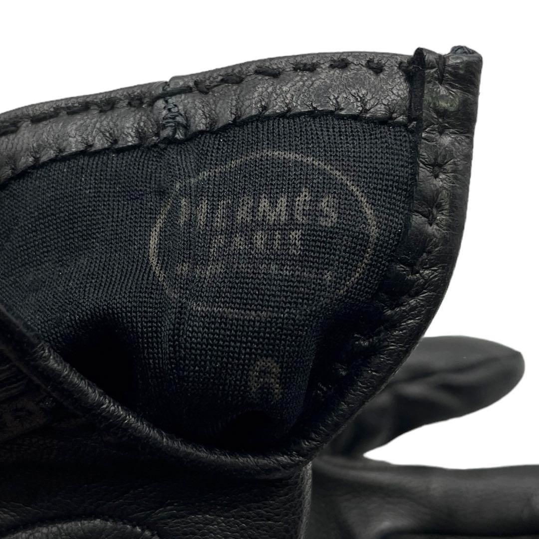 美品 エルメス ラムスキン コンスタンス ケリー 6 グローブ 黒 レディース