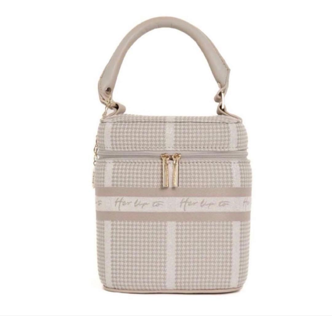 バッグ herlipto HLT Jacquard Vanity Bag pink