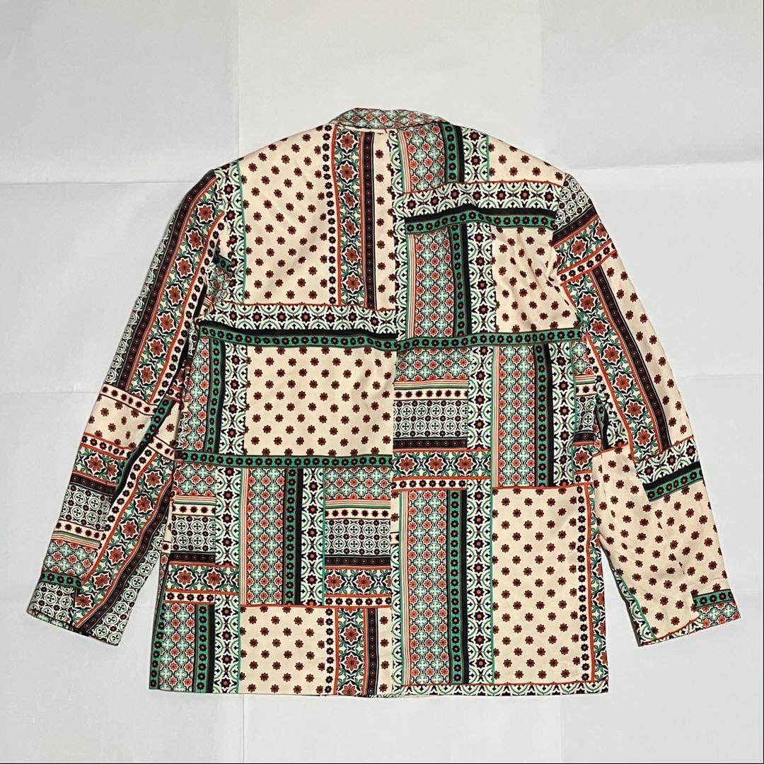 【人気】ZARA　ザラ　ダブルテーラードジャケット　ペーズリー柄　肩パッド