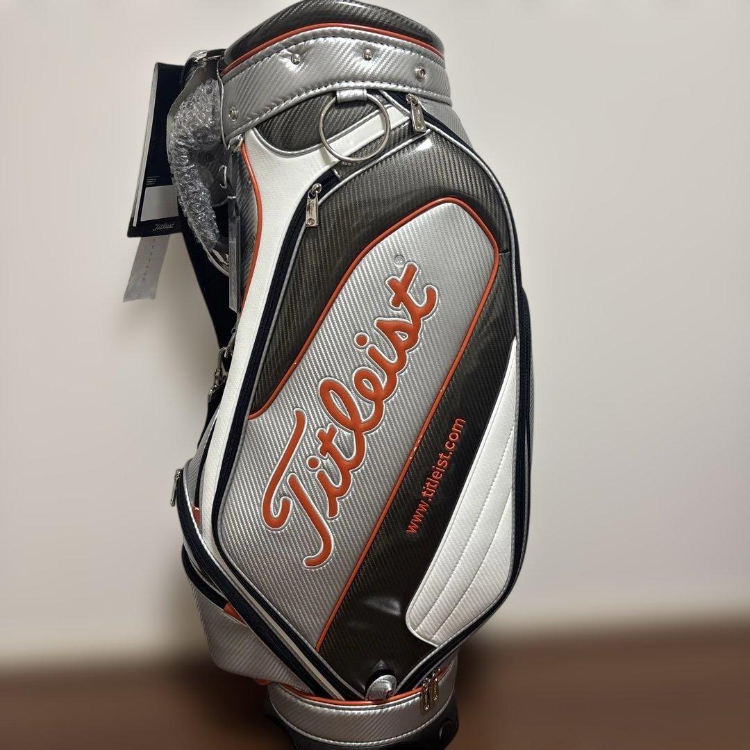 【週末セール】Titleist キャディバッグ ブラック/シルバー/オレンジ