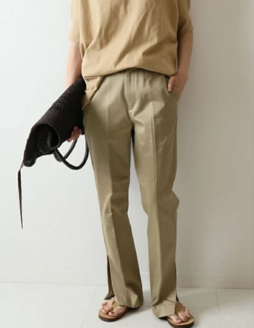 framework チノセンタープレス　チノパン　日本製