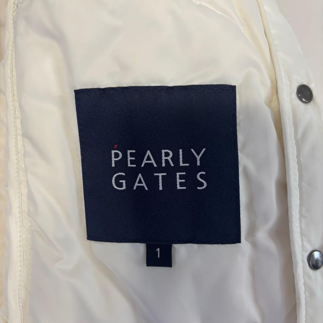 パーリーゲイツ　ダウンベスト　ホワイト　ゴルフウェア　レディース